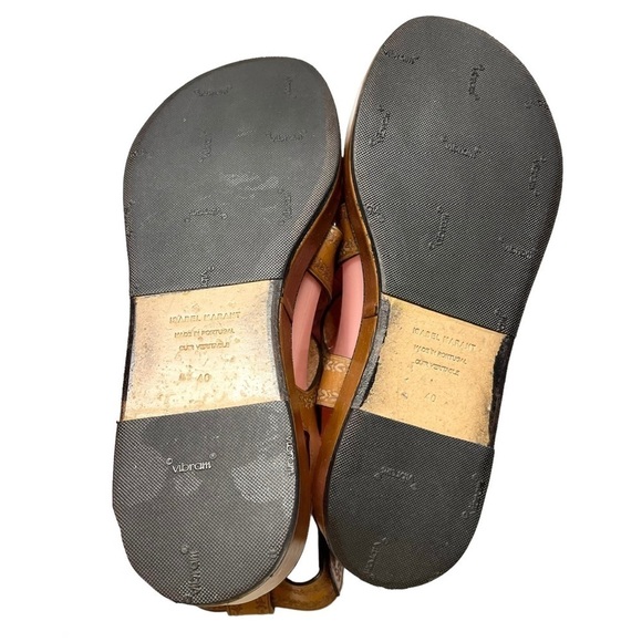 Isabel Marant Nuriee Leather Platform Sandal Cognac Size 40 - Picture 6 of 9